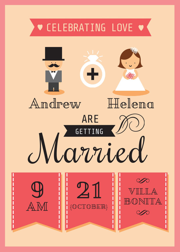 Personalised Wedding Invitation, Save The Date. Personalised Invite,/Weddings/Save The Date/Modern Wedding Invite.