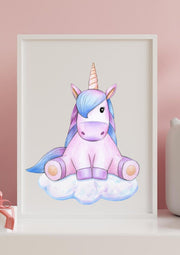 Printable Wall Art kids | Set of 3 Unicorn and Rainbow, Wall Art, Unicorn and Rainbow Print - Home, Bedroom & Nursery Print Instant Download CE Digital Gift Store