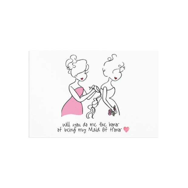 SET of 2 Minimalist Bridesmaid/Made Of Honor Gift, Gift for Maid of Honor, Maid of Honor Proposal, Bridesmaid Proposal Illustration, CE Digital Gift Store