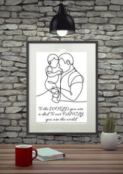 Fathers Day Gift Print from Children- Customised, Gift for Dad, Fathers Day Print, Family Print Poster, Wall Décor for Daddy, Special Father