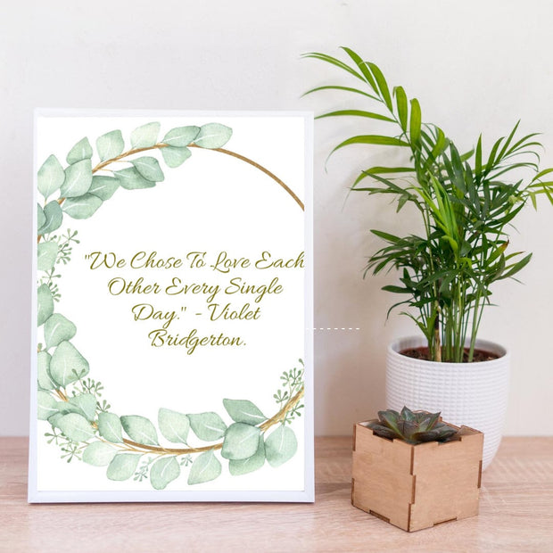 Bridgerton-Inspired Eucalyptus Art Wall Art, Bridgerton Print, Bridgerton Gifts, Gifts For Bridgerton Fans, Cute Home Decor, Wedding CE Digital Gift Store