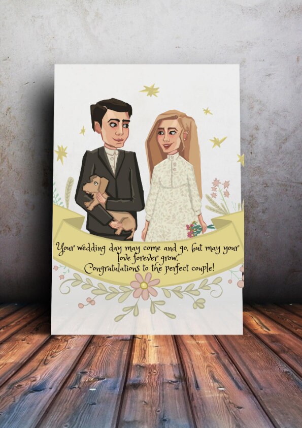 Personalised Bride and Groom Gift, Wedding Gift, Gift for Her, Boyfriend Girlfriend Print, Customised Couple Gift, Anniversary Gift, Wedding CE Digital Gift Store