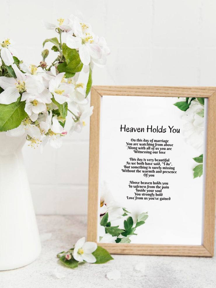 In Memory of Your Loved One on Your Wedding Day, Memorial Poem For Bride, Wedding Verse, Wedding Poem CE Digital Gift Store