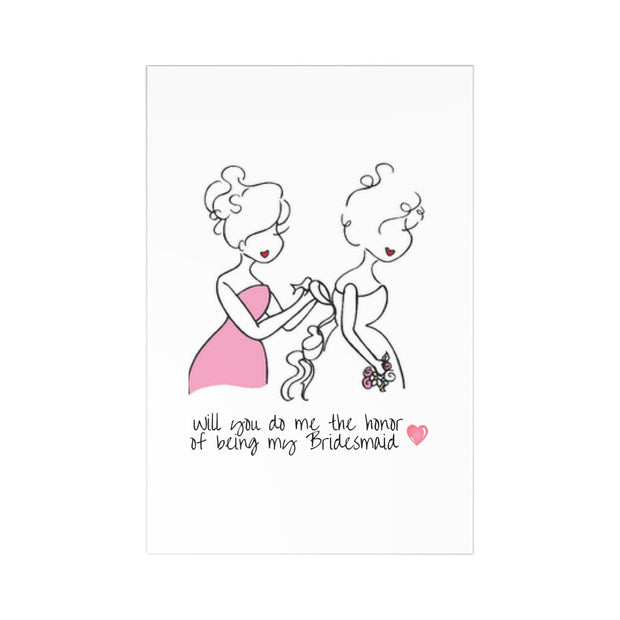 SET of 2 Minimalist Bridesmaid/Made Of Honor Gift, Gift for Maid of Honor, Maid of Honor Proposal, Bridesmaid Proposal Illustration, CE Digital Gift Store