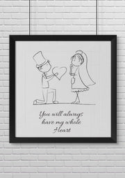 Personalised Bride and Groom Gift, Wedding Gift, Gift for Her, Boyfriend Girlfriend Print, Customised Couple Gift, Anniversary Gift, Wedding CE Digital Gift Store