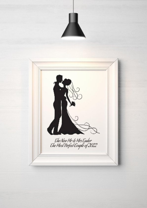 Personalised Bride and Groom Print, Wedding Gift, Boyfriend Girlfriend Print, Customised Couple Gift, Anniversary Gift, Wedding CE Digital Gift Store