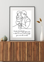 Fathers Day Gift Print from Children- Customised, Gift for Dad, Fathers Day Print, Family Print Poster, Wall Décor for Daddy, Special Father