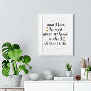 Love My Home Inspirational Positive Motivational Message Print Poster Home Décor Gift Typography Lifestyle Quotes Prints CE Digital Gift Store
