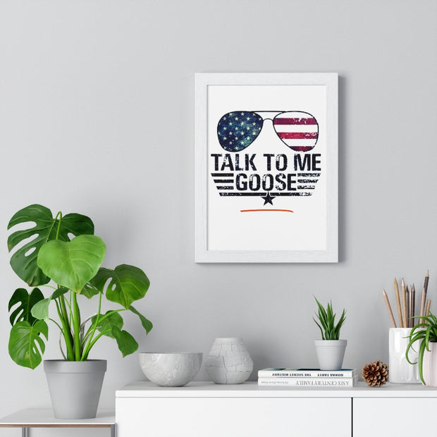 Talk To Me Goose Quote, Top Gun Maverick Movie Inspirational Quote, Top Gun Print Poster Home Décor Gift, Fathers Day Quote Print