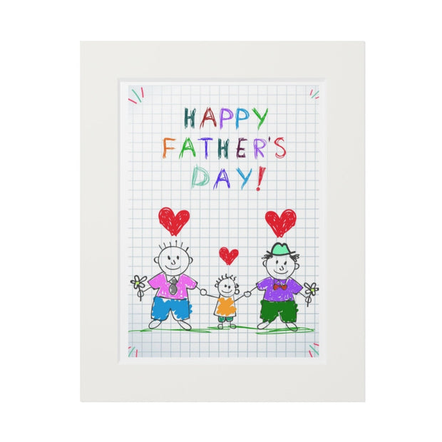 Pride Month, Two Dads Father's Print from Children-Customised, Gift for Dad, Fathers Day Print, Family Print Poster, Wall Décor for Daddy CE Digital Gift Store