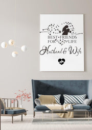 Husband and Wife Best Friends Couple Print, Gift for Her, Boyfriend Girlfriend Print, Customised Couple Gift, Anniversary Gift, Valentine CE Digital Gift Store