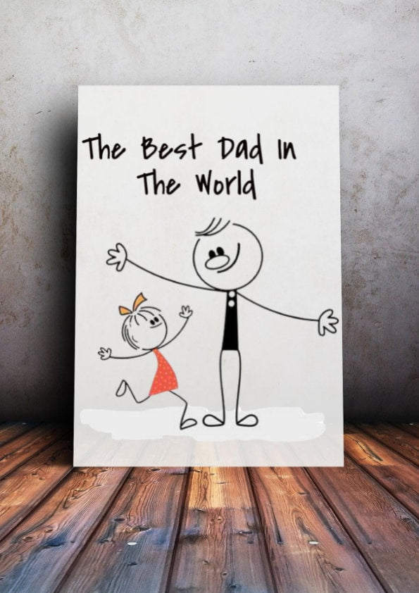 Best Dad  in the World Father's Day Gift | Custom Dad Print | Birthday gift for Dad Daddy Grandad | Fathers Day Gifts for Dad CE Digital Gift Store