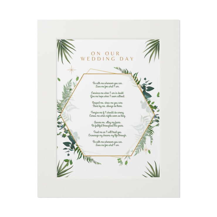 On Our Wedding  Day Poem Card Wall Print, Wedding Print, Wedding poem, Universal Love Print, Happy Wedding Day Prints. Couples Prints CE Digital Gift Store