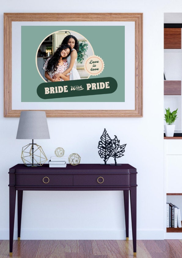 Bride with Pride Art, Pride Month Print, LGBT Print, Be You / Universal Love Print, Pride LGBTQ, Prints for Home, Pride. Couples Prints