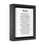 Father's Day Poem Card Print - Custom Word Wall Art Frame - Birthday, Fathers Day Gifts - For Dad, Daddy, Grandad - From Son, Daughter