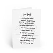 Father's Day Poem Card Print - Custom Word Wall Art Frame - Birthday, Fathers Day Gifts - For Dad, Daddy, Grandad - From Son, Daughter