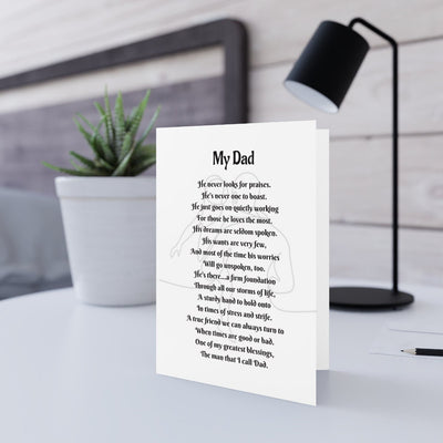 Father's Day Poem Card Print - Custom Word Wall Art Frame - Birthday, Fathers Day Gifts - For Dad, Daddy, Grandad - From Son, Daughter