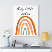 Always Look For Rainbows Quote Inspirational Positive Motivational Message Print Poster Home Décor Gift Typography Lifestyle Quotes Prints