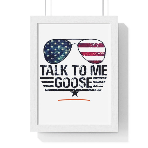 Talk To Me Goose Quote, Top Gun Maverick Movie Inspirational Quote, Top Gun Print Poster Home Décor Gift, Fathers Day Quote Print