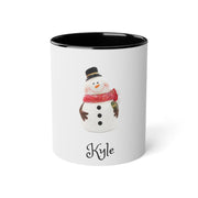 Custom Snowman Mug Personalize with name. Snowman Mug. For Child, adult or first Christmas. Stocking filler or secret Santa