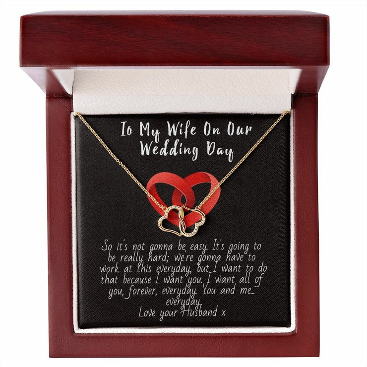 To My Wife on Her Wedding Day Necklace, Wife to Be Gift, Gift for Wife, Wife Necklace, Wedding Day Gift CE Digital Gift Store