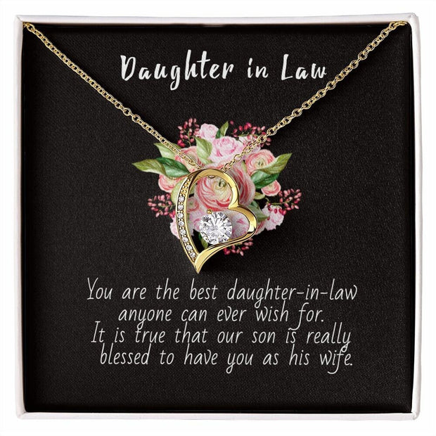 Forever Love Necklace Gift for Special Daughter in Law, to My Daughter in Law Necklace, Daughter in Law Gift, Jewellery, gift for her CE Digital Gift Store