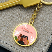 Women Rights Strong Together Enamel Keyring // Feminist Key Chain // Illustration // Feminist gift // Reproductive Rights CE Digital Gift Store