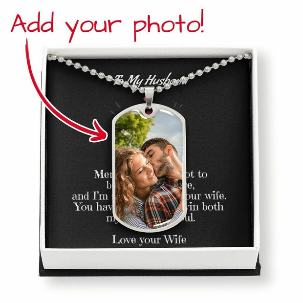 Personalised Any Message Engraved Dog Tag Chain - Photo Key Chain - Gifts for Her Him - Birthday Christmas Gifts for Husband Daddy Grandpa CE Digital Gift Store