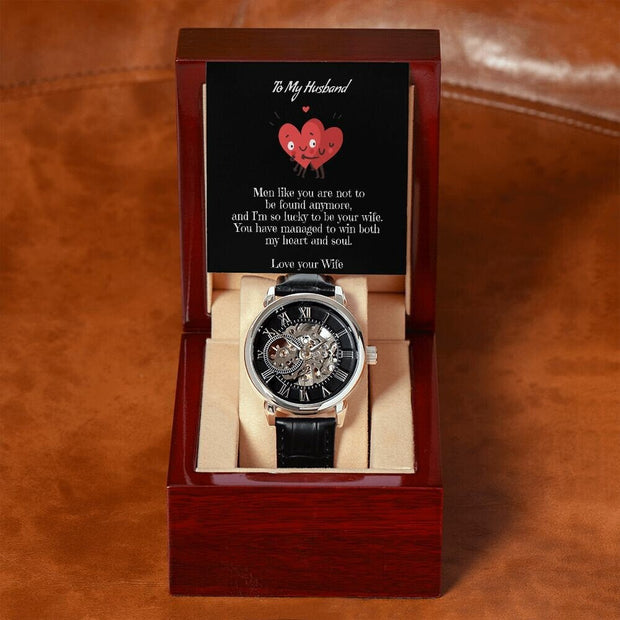 Personalised Watch / Gift for Husband /Open Work Watch / Father's Day Gift / Anniversary / Birthday / Graduation / Bestman / Wedding Present CE Digital Gift Store