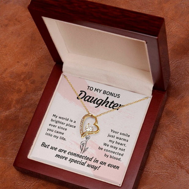 Bonus Daughter, Stepdaughter Gift, Bonus Daughter Necklace, Gift for her, Birthday Gift, Christmas Gift