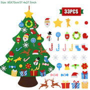 DIY Felt Christmas Tree Ornaments For Kids, Toddler Christmas Tree Set, Decorate your own Felt Christmas Tree