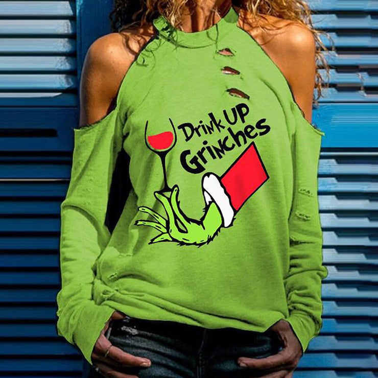 Ugly Christmas sweater, The Grinch Sweater, Drink up Grinches this Christmas Jumper, Christmas Sweater Grinch