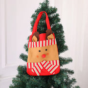 Santa Snowman Gift Bag Candy Bag Christmas Ornament Non-woven Tote Bag, Christmas Tote Bag