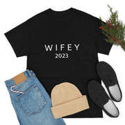 WIFEY Heavy Cotton T-shirt, Wifey 2023 T-shirt, Just got Engaged T-shirt. Just Engaged T-shirts CE Digital Gift Store