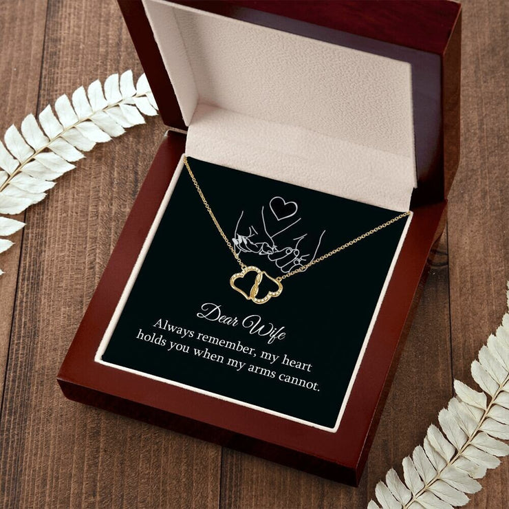 Dear Wife A stunning, infinitely connected pair of 10K solid yellow gold hearts, Valentines Gift, Gift for Her, Gift for Wife CE Digital Gift Store
