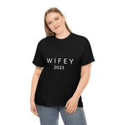 WIFEY Heavy Cotton T-shirt, Wifey 2023 T-shirt, Just got Engaged T-shirt. Just Engaged T-shirts CE Digital Gift Store