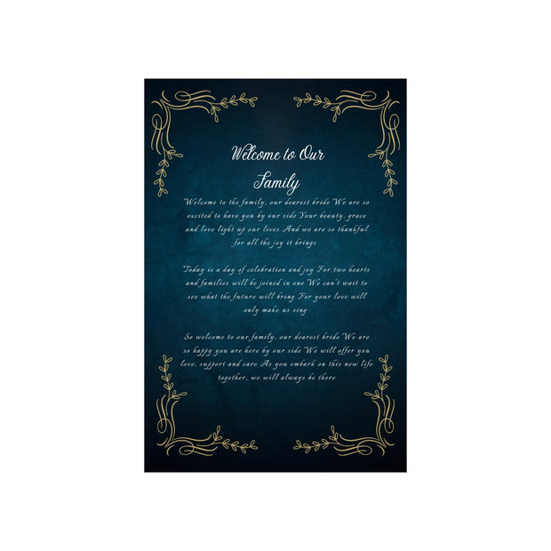 Welcome to Our Family! Unique Wedding Gift Ideas - Personalized Poem Posters for Couples on Their Special Day, Bride Gift CE Digital Gift Store