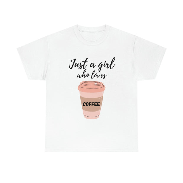 Just a Girl Who Loves Coffee" Funny T-Shirt,Coffee t-shirt, Funny t-shirt, Cotton t-shirt, Women's t-shirt CE Digital Gift Store