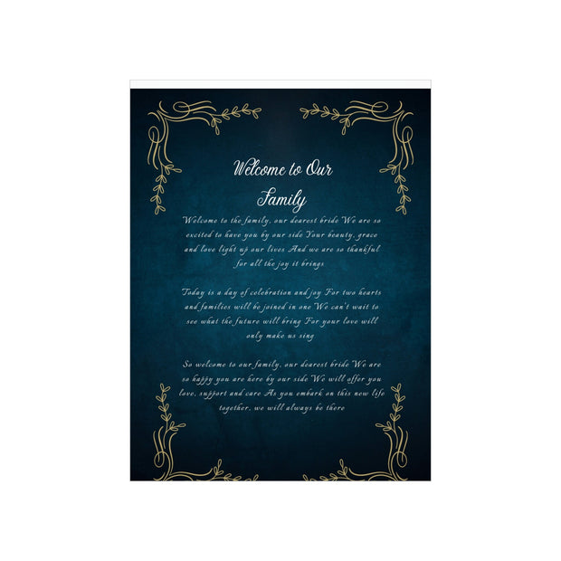 Welcome to Our Family! Unique Wedding Gift Ideas - Personalized Poem Posters for Couples on Their Special Day, Bride Gift CE Digital Gift Store