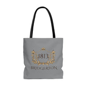 Bridgerton Grey Tote Bag, Bridgerton-Inspired Tote Bag, Bridgerton 1813 Design Bag, Tote Bag