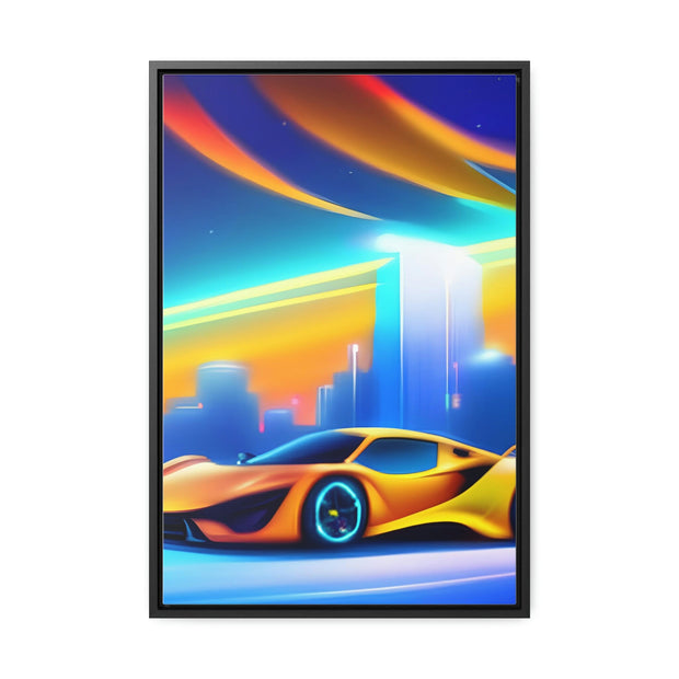 A Glimpse into the Future: Futuristic Sports Car Canvas Wrap, Modern Art, Abstract Art, Wall Art CE Digital Gift Store