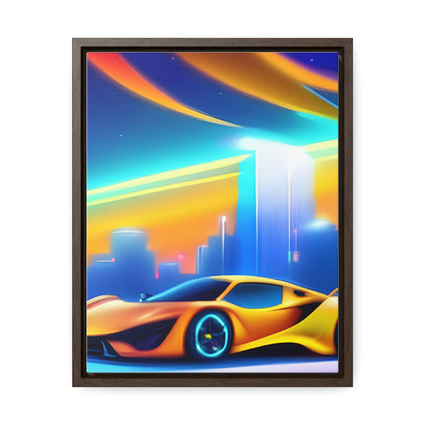 A Glimpse into the Future: Futuristic Sports Car Canvas Wrap, Modern Art, Abstract Art, Wall Art CE Digital Gift Store