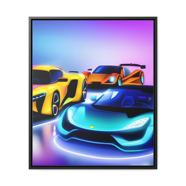 A Glimpse into the Future: Futuristic Sports Car Canvas Wrap, Modern Art, Abstract Art, Wall Art CE Digital Gift Store