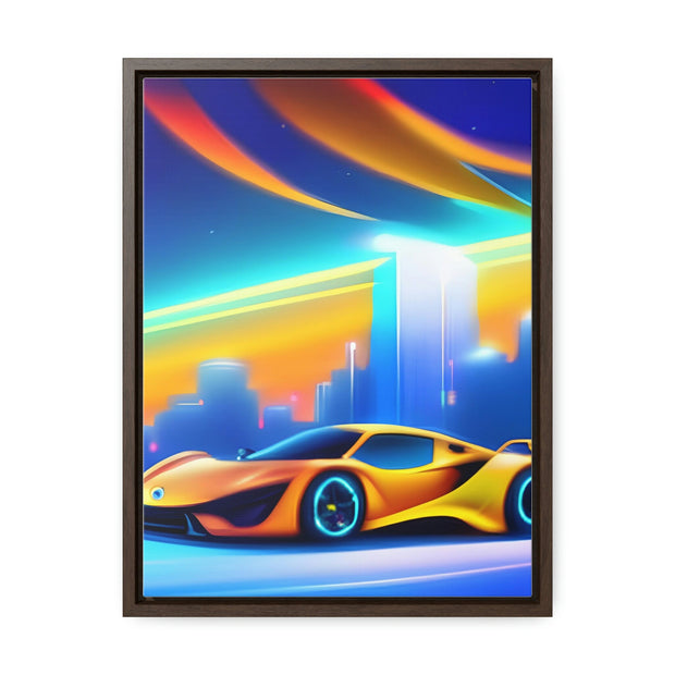 A Glimpse into the Future: Futuristic Sports Car Canvas Wrap, Modern Art, Abstract Art, Wall Art CE Digital Gift Store