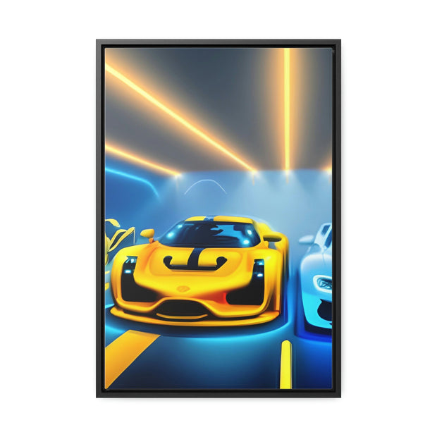 A Glimpse into the Future: Futuristic Sports Car Canvas Wrap, Modern Art, Abstract Art, Wall Art CE Digital Gift Store