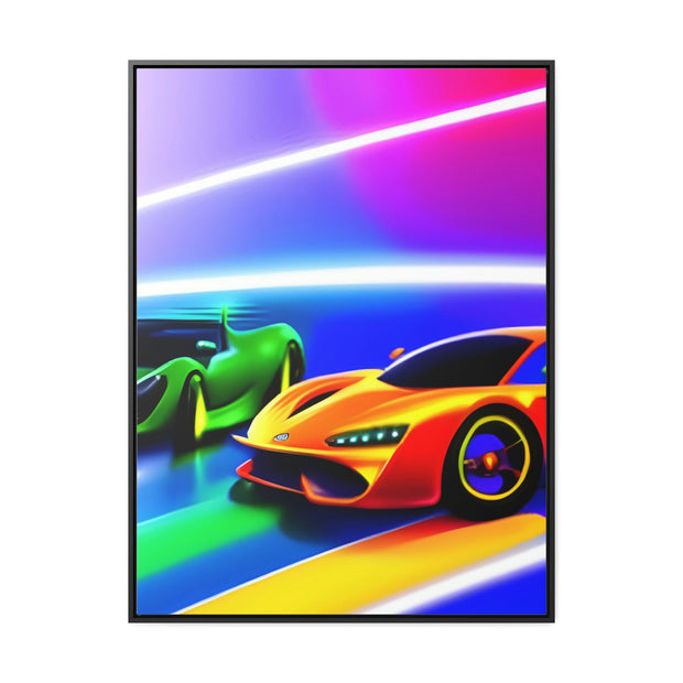 A Glimpse into the Future: Futuristic Sports Car Canvas Wrap, Modern Art, Abstract Art, Wall Art CE Digital Gift Store