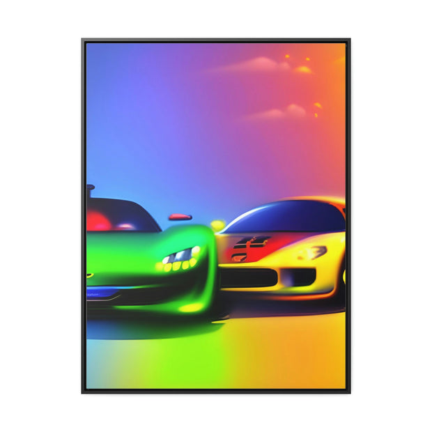 A Glimpse into the Future: Futuristic Sports Car Canvas Wrap, Modern Art, Abstract Art, Wall Art CE Digital Gift Store