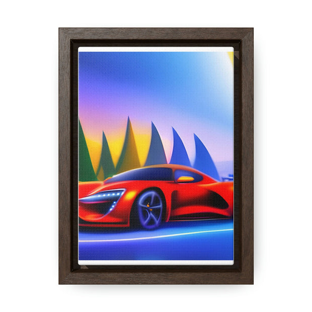 A Glimpse into the Future: Futuristic Sports Car Canvas Wrap, Modern Art, Abstract Art, Wall Art CE Digital Gift Store