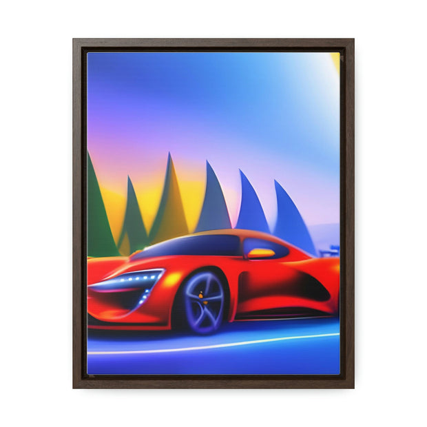 A Glimpse into the Future: Futuristic Sports Car Canvas Wrap, Modern Art, Abstract Art, Wall Art CE Digital Gift Store