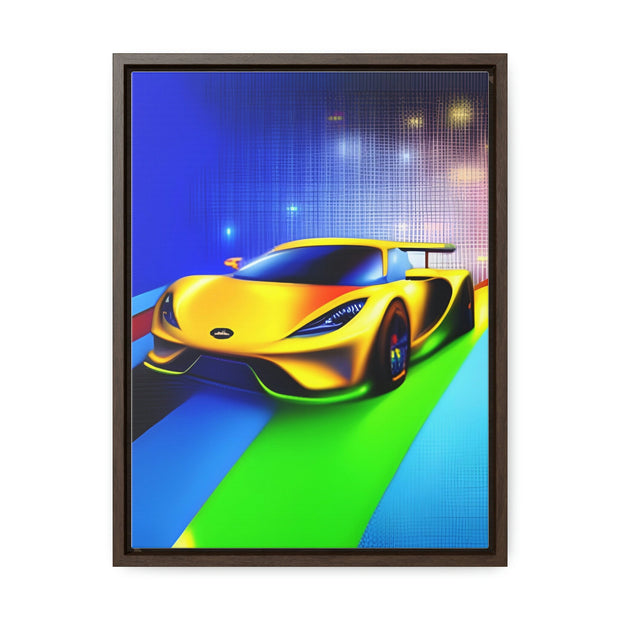 A Glimpse into the Future: Futuristic Sports Car Canvas Wrap, Modern Art, Abstract Art, Wall Art CE Digital Gift Store